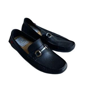 Marc Joseph Stafford Leather Loafer Size 8 Black Slip On Office Business Wedding